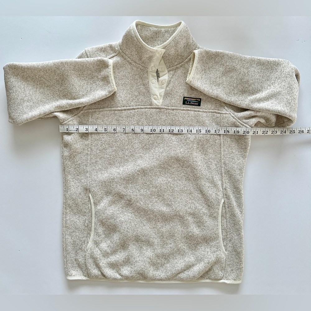 L.L. Bean Sweater 1/4 Snap Fleece Pullover